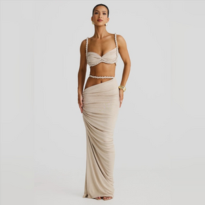 Melani The Label Zenaya Skirt ~ Pearl Marble in Cream